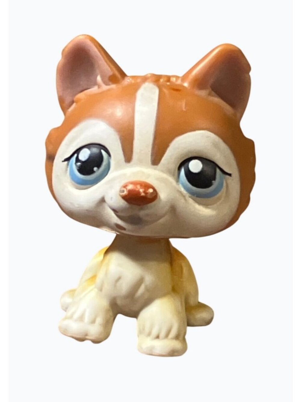 Hasbro Littlest Pet Shop Siberian Husky Dog 2006 Brown and White